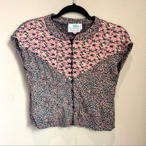 Cropped floral top